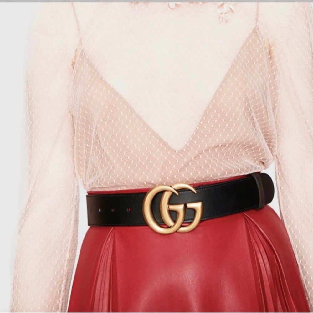 GUCCI Wide Leather Belt